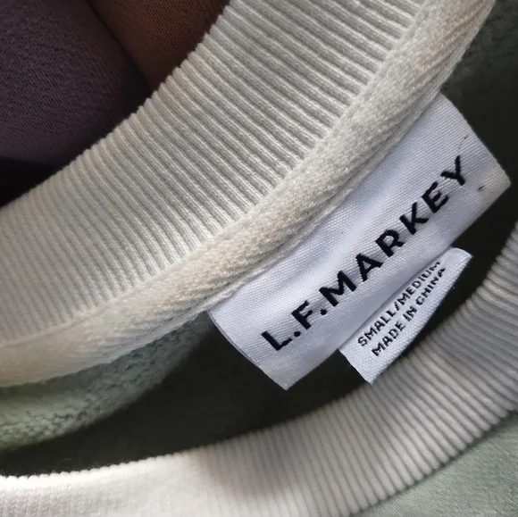 L.F. MARKEY Anders Pastel Patchwork Fleece Sweatshirt Dress S/M - Picture 8 of 10